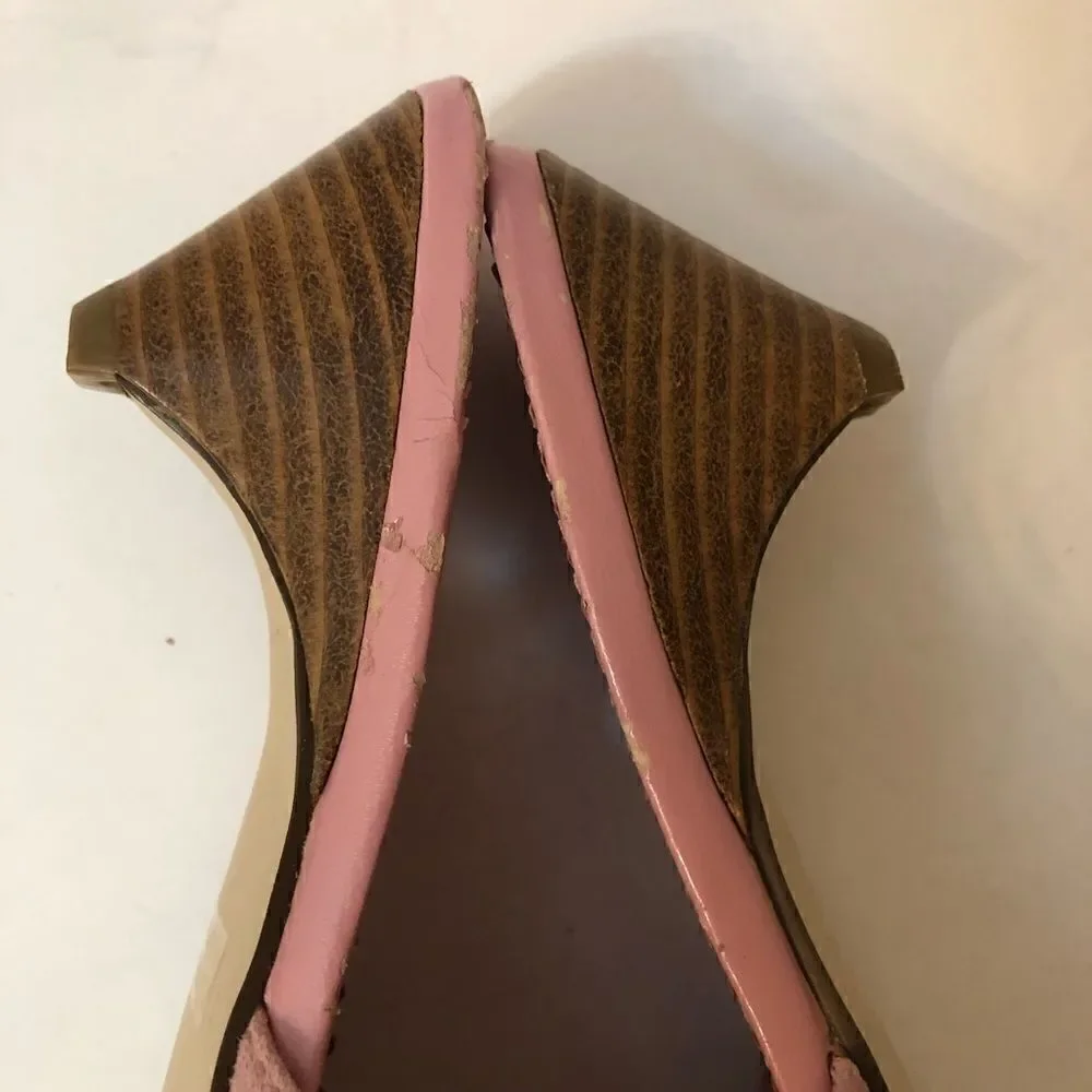 Yellow Box mules shoes pink sz 6.5 kitten heel - Picture 11 of 12